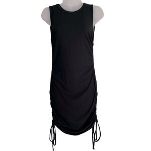 NWT Black Mini Dress With Adjustable Cinched Sides With Ties Size Small